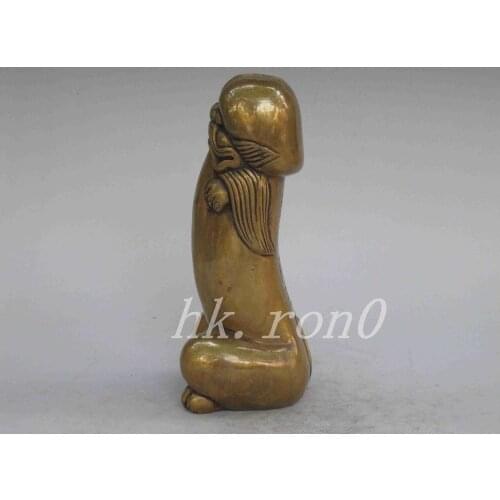 Elaborate Interesting Old Lovely Penis Brass Casting Statue