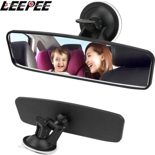 LEEPEE Car Interior Rear View Mirror Wide-angle Rearview Mirror 360° Rotates Adjustable Suction Cup Universal Auto Accessories
