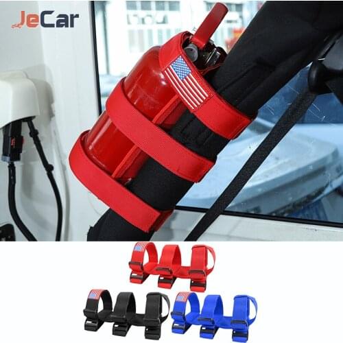 ABS+Oxford Cloth Universal Car Fire Extinguisher Mount Compatible with Jeep Wrangler 1997-2021 JK JKU JL TJ CJ Roll Bar