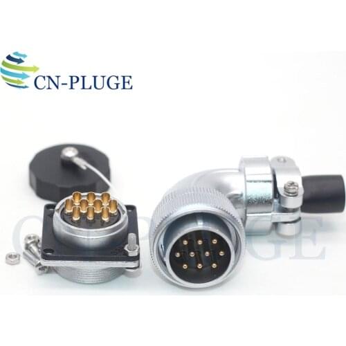 WEIPU WS28 10pin Waterproof Connector plug and socket Panel mount connector 10 pin Aviation male female round connector ip67