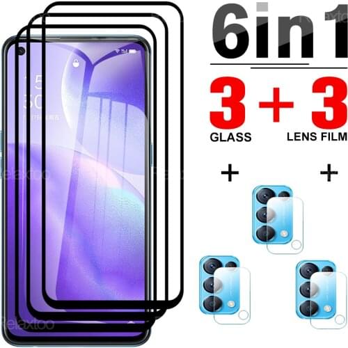 6 in 1 Camera Protector Glass For Oppo Reno 5 F Lite 5G/4G On OPPO reno5 5Lite 5F Protective Clear Safety Screen Full Cover Film