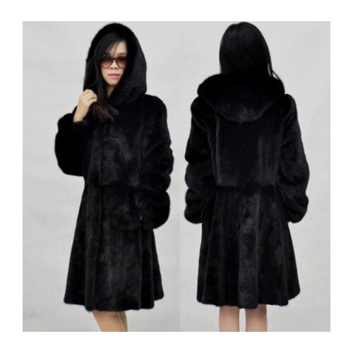 2020 Newest Womens Hooded Long Section Black/White Fake Fur Jackets Casual Faux Fur Overcoats Plus Size Fur Outwear Jackets K515