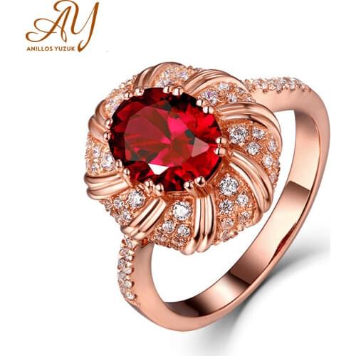 Ushion Created Red Ruby Ring 925 Sterling Silver Rings For Women Women Gemstone Ring Fine Natural Amethyst Ring Cocktaill Party