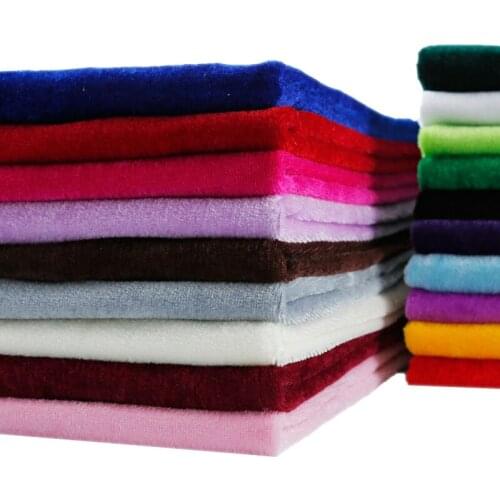 Gold Velvet Fabric Flannel Soft Smooth Thickening Decoration Clothing Background Cloth Curtain Fabrics Handmade DIY Sewing