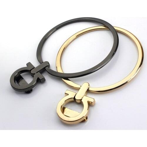 1x Metal Solid O-ring Bag Handle Metal Strap Replacement Handbag Luggage DIY Fashion Hardware Accessories 90mm CLOXY