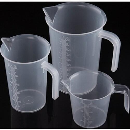 1Pc Kitchen Measuring Cup 100/250ml PP Plastic Cone Measuring Cup Round Digital Thick Handle Kichen Tool For Cooking
