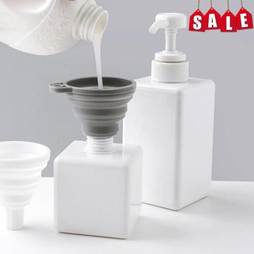 1 Pc Mini Foldable Funnel Silicone Collapsible Funnel Folding Portable Funnels Be Hung Household Liquid Dispensing Kitchen Tools