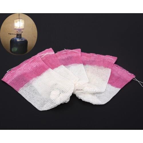 10Pcs Gauze Mesh Lantern Mantles Light Lamp Mantle Kerosene Gas Lamp Cover Camping Lamp Pressure Lamp Mantles Outdoor Tools