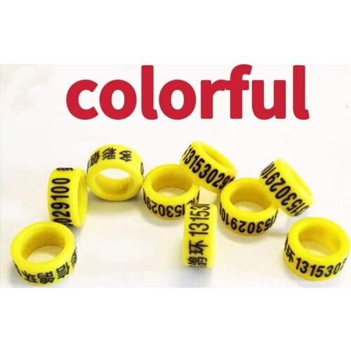 100pcs Customized Plastic ring bird ring canary bands aluminum with printing letters year numbers