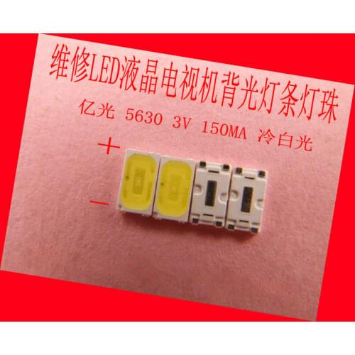 100piece/lot for Maintenance LED LCD TV backlight Article lamp SMD LEDs 3V 5630 Cold white light emitting diode