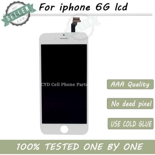 100% Good Quality LCD Touch Screen Digitizer Assembly Replacement For iPhone 6G LCD Black/White 20PCS/lot