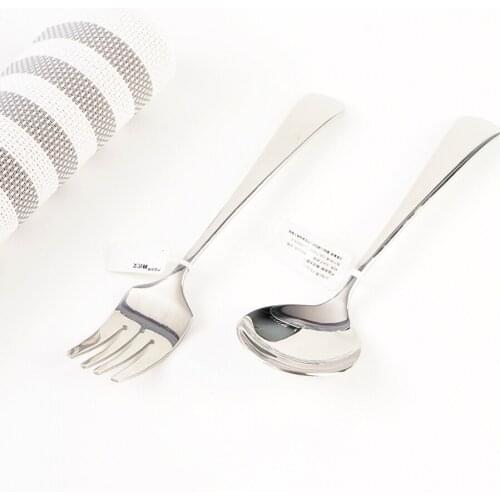 2PCS Stainless Steel Cutlery Set Fork Spoon Teaspoon Tableware Set Flatware Set Kitchen Dinnerware Set Fork Spoon Dinner Set