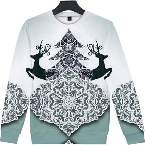 2021 Popular Round Neck 3D Christmas Sweatshirts Men Women Spring Autumn Unique Christmas Tops Cute Long Sleeve Sportswear Mens