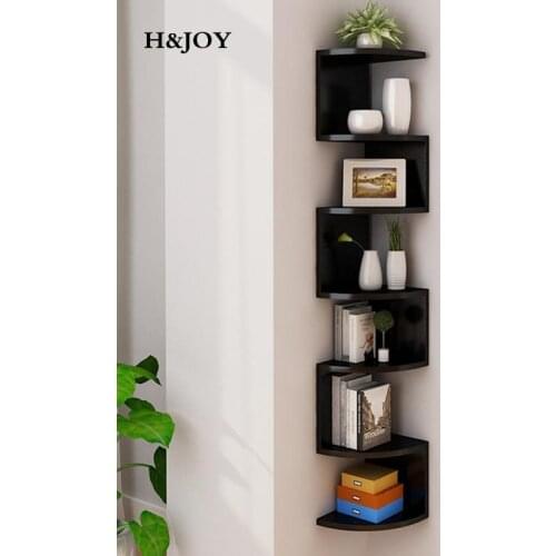 5/7 Tier Wall Mount Floating Radial Corner Shelf for Bookshelf or Home Decor Corner Shelf Kitchen Storage Housekeeper on Wall