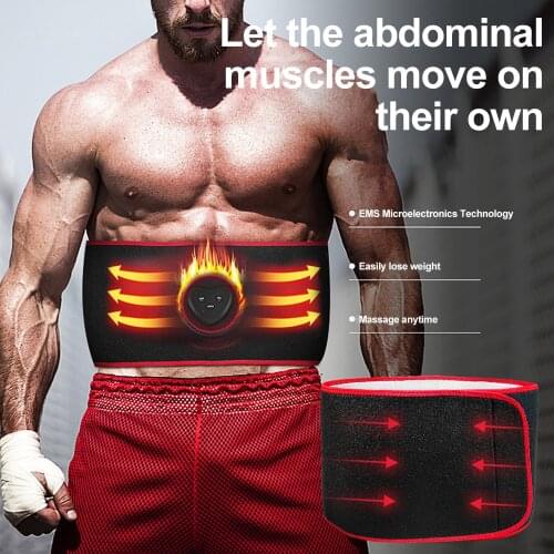 Rechargeable Muscle Stimulator Pad Unisex Abdominal Muscle Trainer Fitness Buttock Shaper Weight Loss Vibrator Arm Leg Trainer