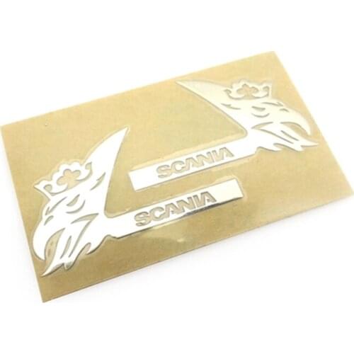 Remote Control Car 1/14 Tamiya Rc Tractor Trailer Scania Door Handle Decorative Metal Stickers