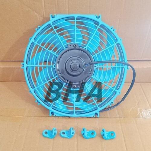 Blue frame Automobile air conditioner cooling fan 10 inch,90w 12V/24V,Motorcycle refitting electric fan 10 inch
