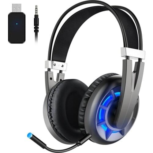 Air Wireless 2.4G Gaming Headset Multifunctional Head-mounted Luminous Headset Portable And Durable Wireless Headset