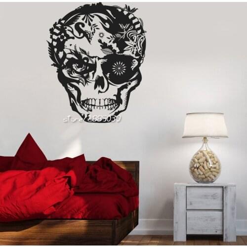 Skull Horror Tribal Decor Wall Stickers Decor Boys Teen Room Wall Decals Perfect Quality E-co Friendly Vinyl Poster SA856