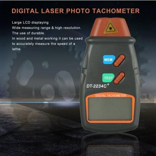 Digital Laser Photo Tachometer Non Contact RPM Tach Digital Laser Tachometer Speedometer Speed Gauge Engine