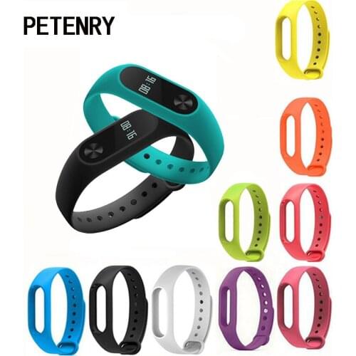 For Xiaomi Mi Band 2 Strap Colorful Silicone Wristband Wrist Strap for Mi Band 2 Bracelet Smart Band Accessories for Mi 2 Band