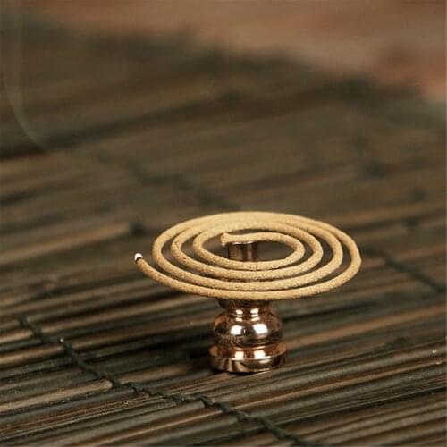 Retro Coppers Mosquito Coil Holder Innovative Home Incense Sandalwood Mosquito Repellent Coil Holder Buddhism Ancient Home Decor