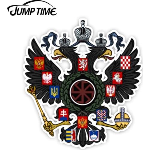 JumpTime 13cm x 11.9cm For Russian Empire Lesser Coat Of Arms Sticker Decal Vinyl Car Truck Decal Racing Motorcycle Car Styling