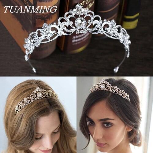 Rhinestone Bride Crown Wedding Headdress Princess Crown Accessories For Women Wedding Tiara