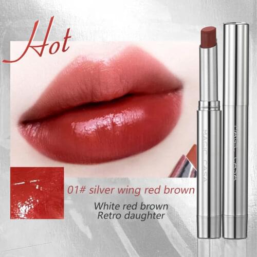 Small thin tube lipstick moisturizing velvet matte niche not easy to fade and moisturize Long lasting lip makeup cosmetics TSLM1