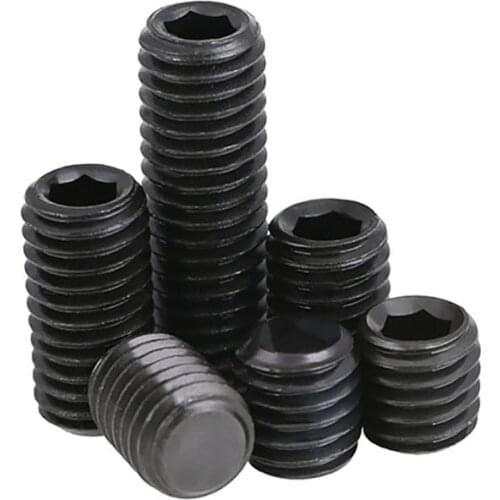 5/10PCS Hex Socket Set Crub Screw Cup Pint Black Bolts M6 M8 M10 Hexagon 12.9 Grade