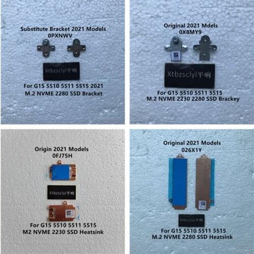 New For DELL G15 5510 5511 5515 Laptops M.2 NVME 2230 2280 SSD Bracket Storage Card Heatsink PXNWV X8MY9 0X8MY9 FJ75H 026X1Y