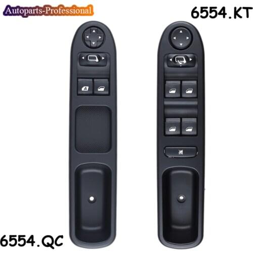 New Car Window Control Switch For Citroen C3 Peugeot 207 CC For Peugeot 307 307CC 307SW 6554.QC 6554.KT 6554QC 6554KT