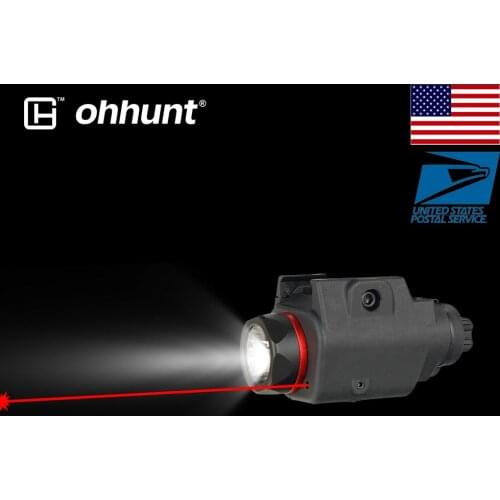 Ohhunt Pistol Gun Light Red Dot Laser Sight 300 Lumens LED Flashlight Integrated Combo Nylon Material for 20mm Picatinny Rail