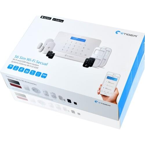 {Manufacturer}shenzhen Hot sale etiger WiFi GSM Wireless tuya security burglar alarm system alexa google home voice control