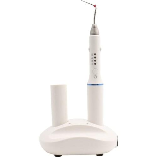Dental Gutta Percha Obturation System Endo Heated Pen Cordless Wireless with 4 Tips And 2 Batteries 110V/220V White