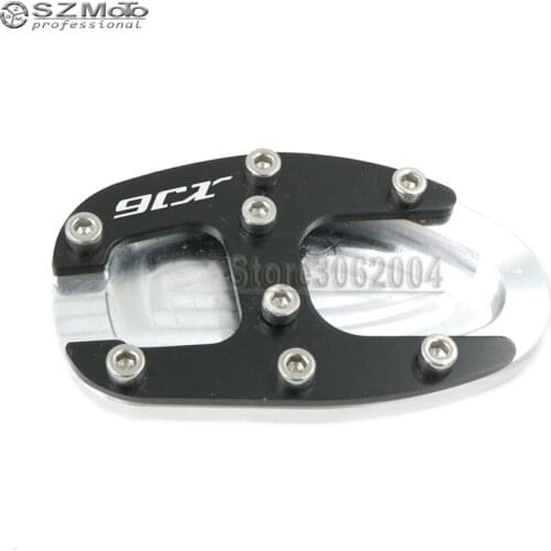 For YAMAHA XJ6 Diversion/F 2009-2013 2010 2011 2012 Motorcycle CNC Side Kickstand Stand Extension Support Plate With Logo Black