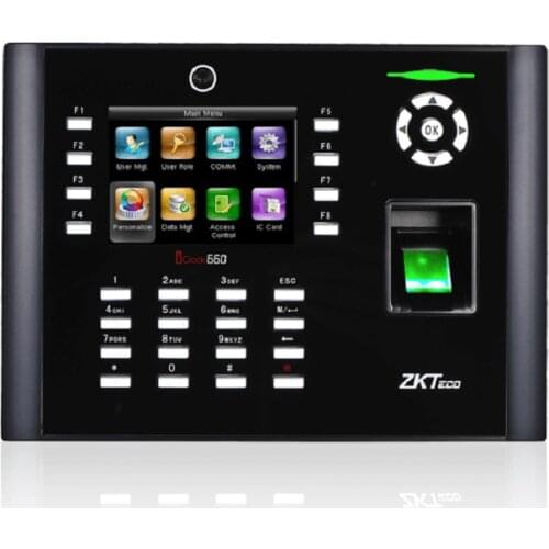 High Speed ZK Fingerprint Time Attendance Terminal iClock660 3.5 inch Screen 125Khz EM ID Card and Fingerprint Time Clock System