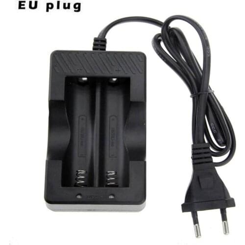 Dual Slot 18650 Battery Charger Li-ion Battery Charger for Flashlight Headlight 18650 Batteries 100-240V EU Plug 18650 Charger