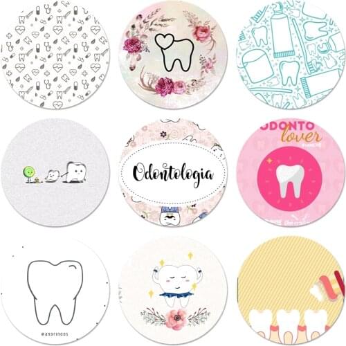 Dentist Tooth Pattern Icons Pins Badge Decoration Brooches Metal Badges For Backpack Decoration