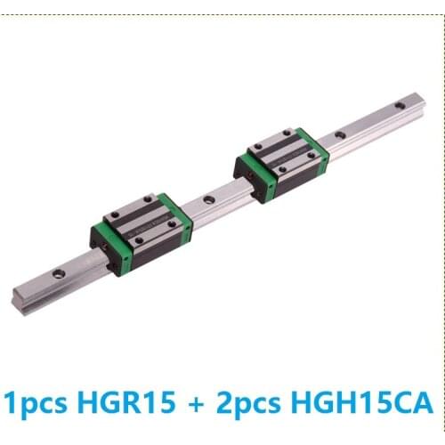 1pcs Linear Guide Rail HGR15 1000MM/1100mm/1200mm/1300mm/1400mm/1500mm And 2pcs HGH15CA Linear Blocks CNC Router Parts