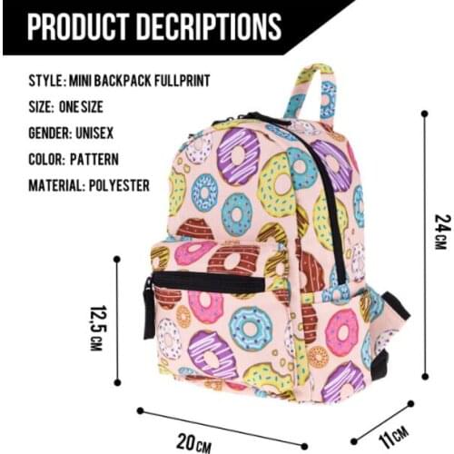 1 piece 3D Donut doughnut Printing Backpack travel Bag Teenage Girls Travel Laptop Schoolbag mochila for kids