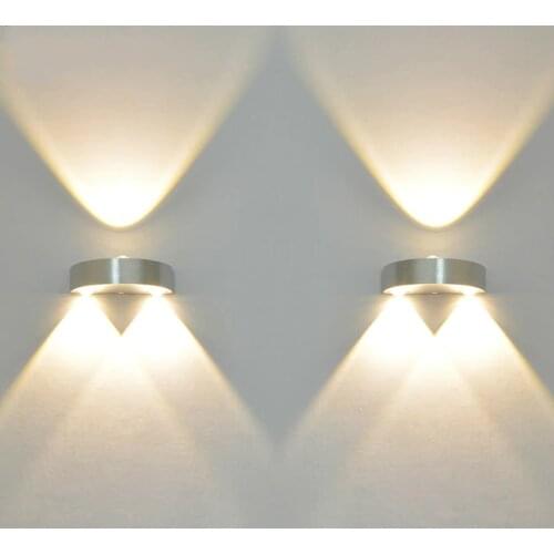 2Pcs/Lots Wall Lamps Indoor LED 3W AC110/220V Modern Wall Sconce Indoor Lighting Living Room Bedroom Bedside Wall Light