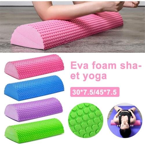 30/45CM Semi-circular Massage EVA Foam Shaft Yoga Pilates Fitness Equipment With Massage Floating Point Non-slip Soft Relax