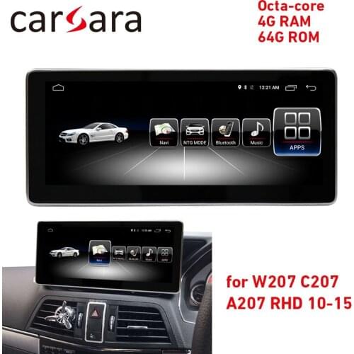 4G RAM 64G Android touch screen for RHD E Class coupe C207 A207 2010-2015 10.25" GPS Navigation stereo radio multimedia player