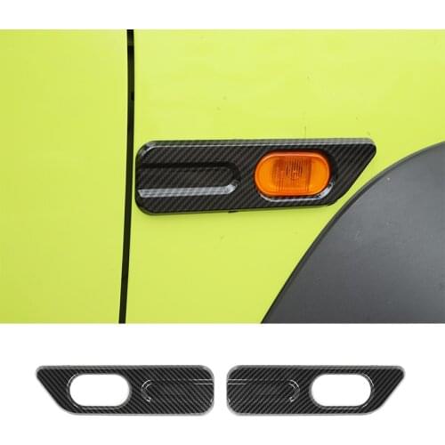 ABS Car Front Fender Turn Signal Light Lamp Trim Decorative Cover Stickers for Suzuki Jimny 2019 2020 2021 Exterior Accessories
