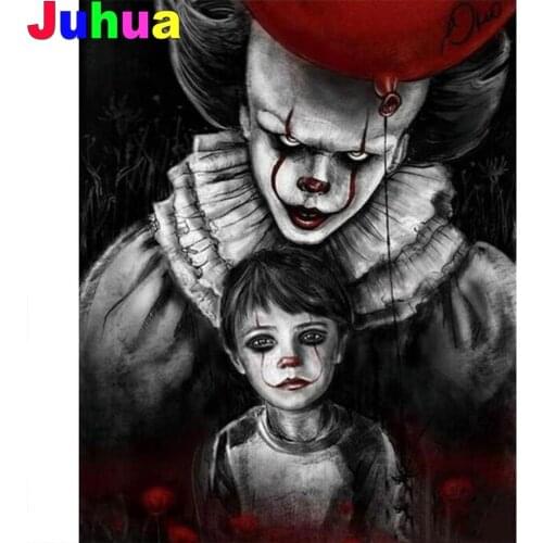 Skull Horror Clowns Abstract leaf diamond painting Full drill 5d diamond embroidery 5d mosaic cross stitch home decor