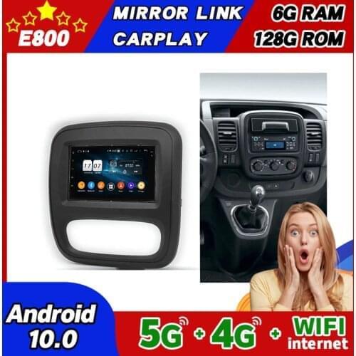 Car Radio Stereo For OPEL Vivaro 2014 Android 10 For Renault Trafic 2012 2015 Multimedia GPS Navigation Carplay Head Unit