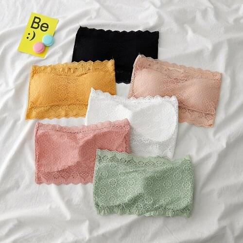 Sexy Woman Bra Floral Lace Underwear women without steel ring Female Seamless Unpadded Transparent Brassiere Intimates Pink new