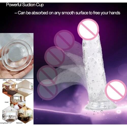 Man Nuo Realistic Erotic Soft Jelly Dildo Penis Strong Suction Cup Vagina Dick Toy for Adult G-spot Orgasm Sex Toys for Woman