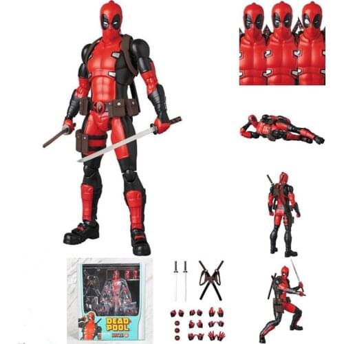 18cm Mafex 082 Deadpool Figure Model Toy Gift for Kids